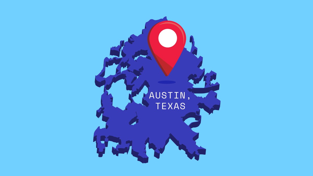 illustration of austin texas map