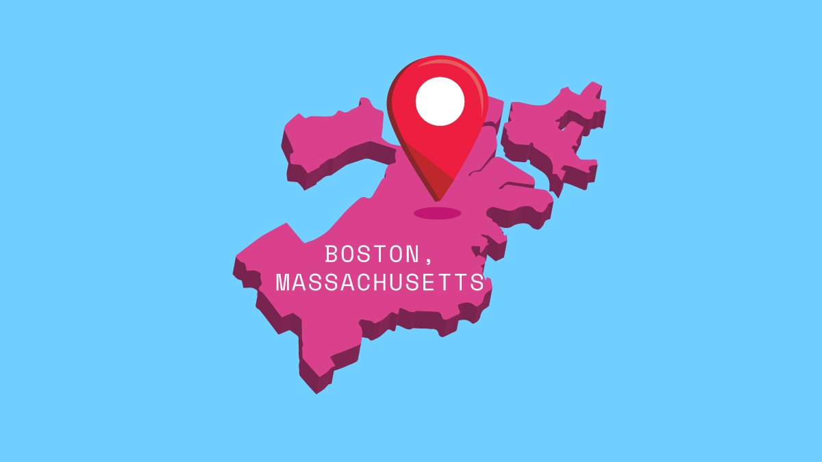 illustration of boston ma map