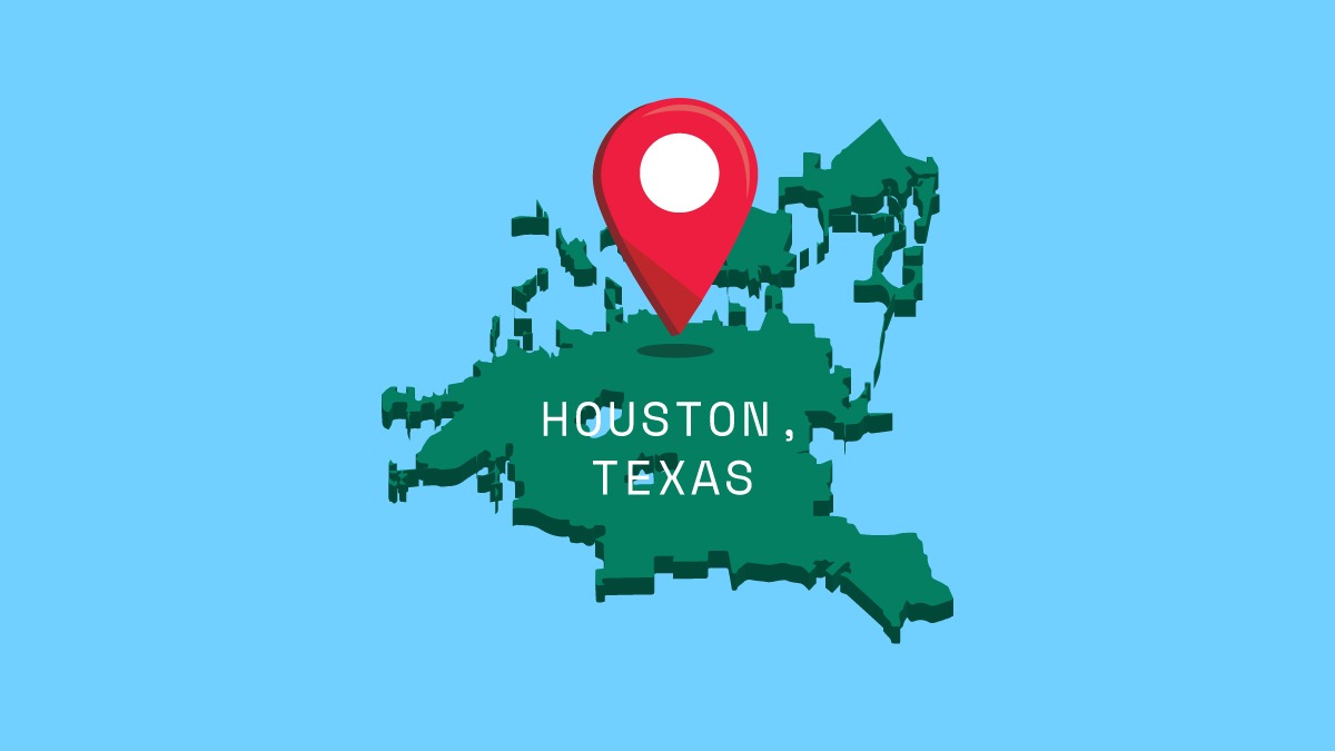 illustration of houston texas map