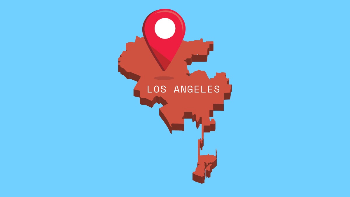 illustration of los angeles map