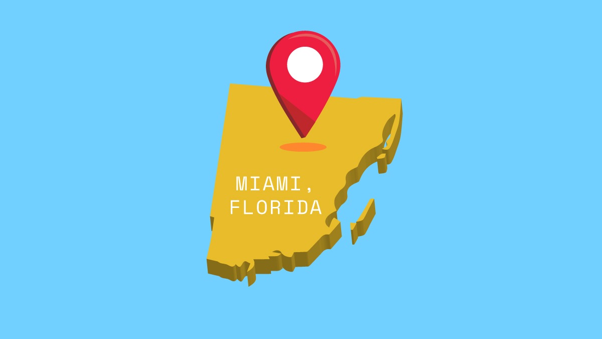 illustration of miami florida map