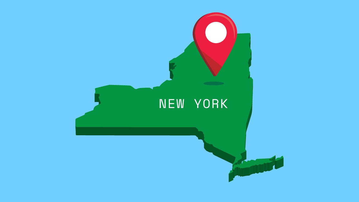 illustration of new york state map