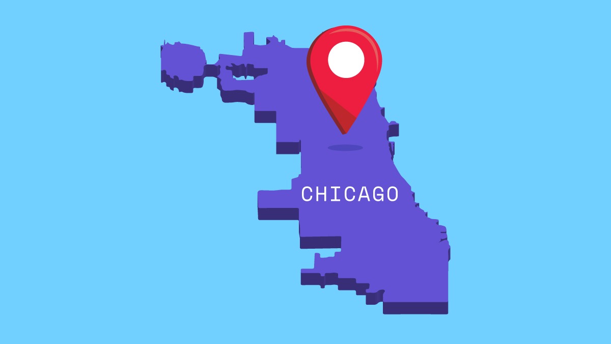 illustration of Chicago map