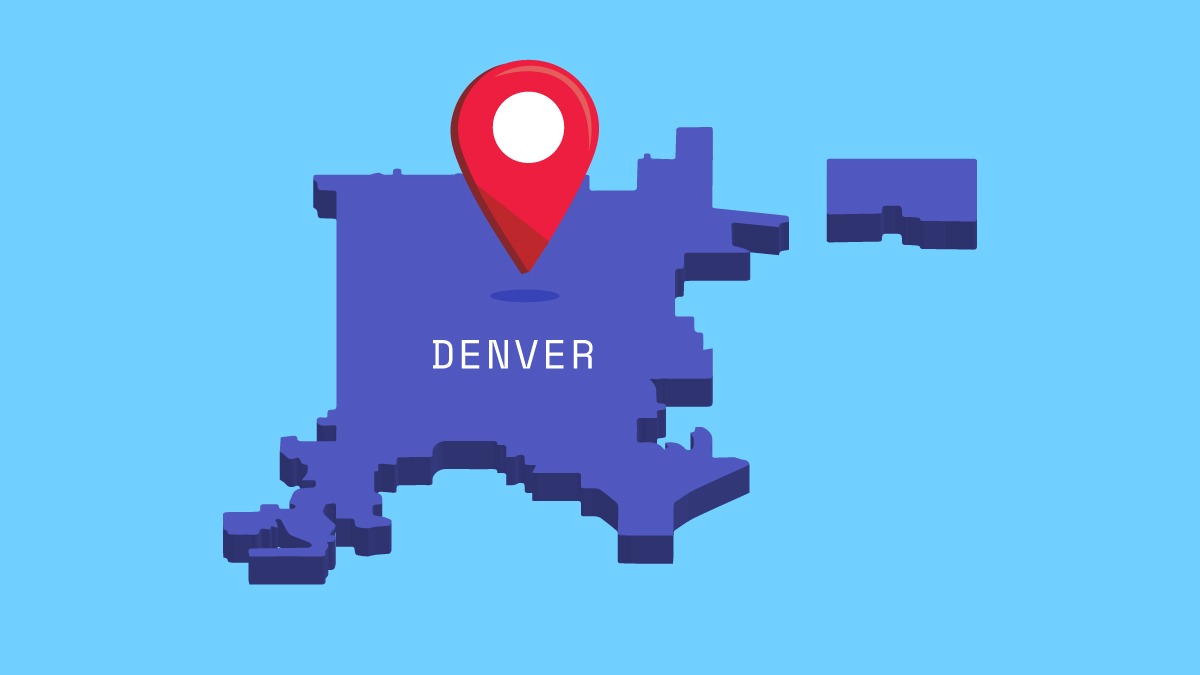 illustration of Denver map