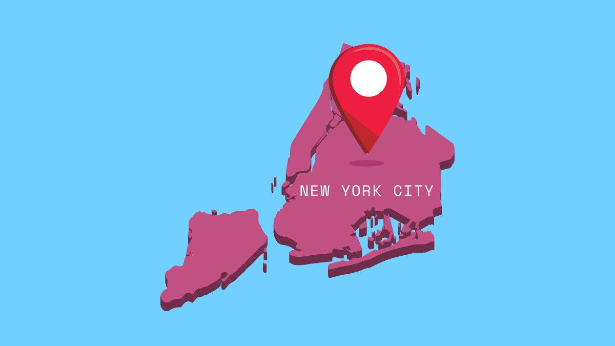 Illustration of New York City Map