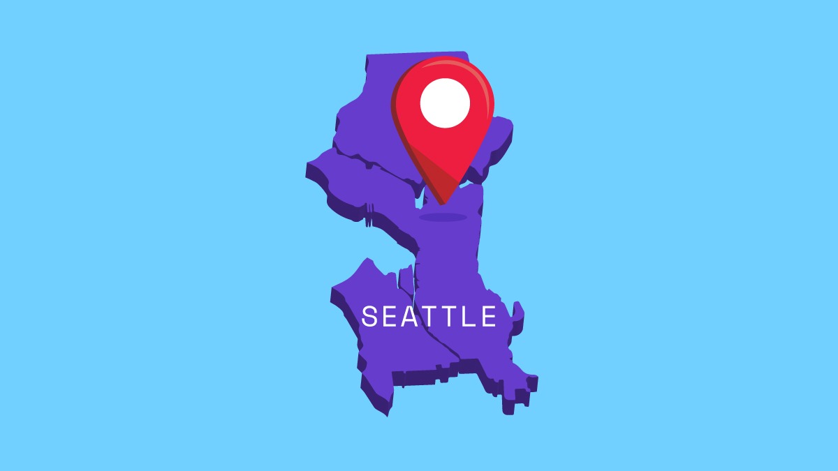 Illustration of Seattle map