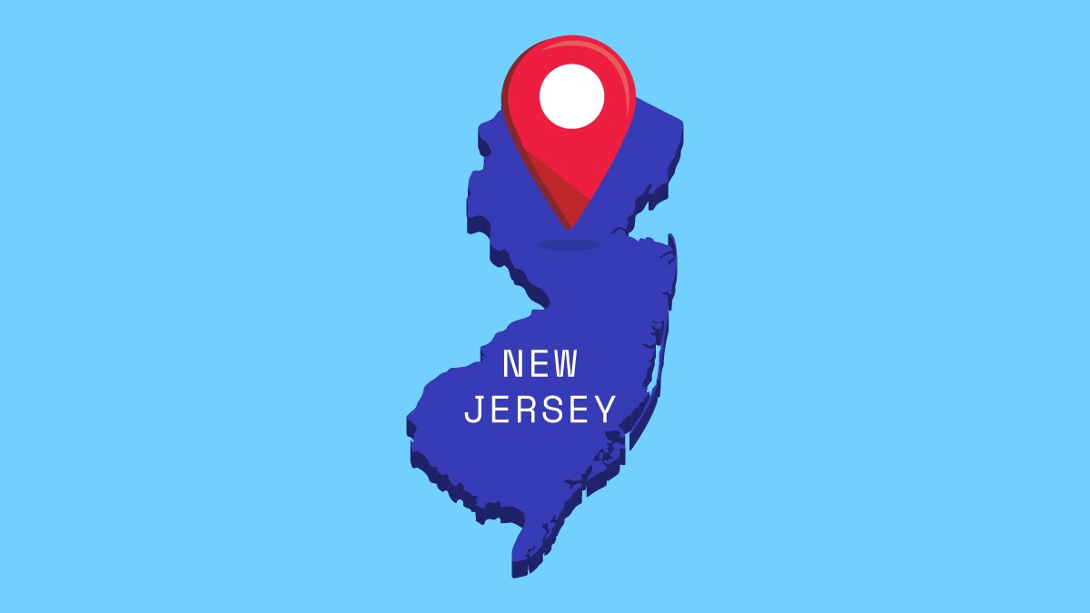 illustration of New Jersey map