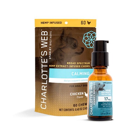 Charlottes Web CBD Products for Pet on white background