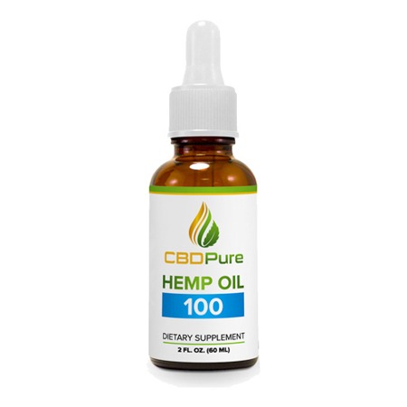 CBDPure CBD Oil in a white background