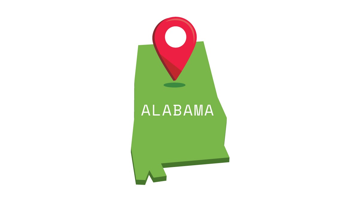 Illustration of Alabama Map