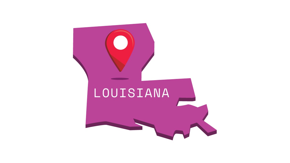 Illustration of Louisiana Map