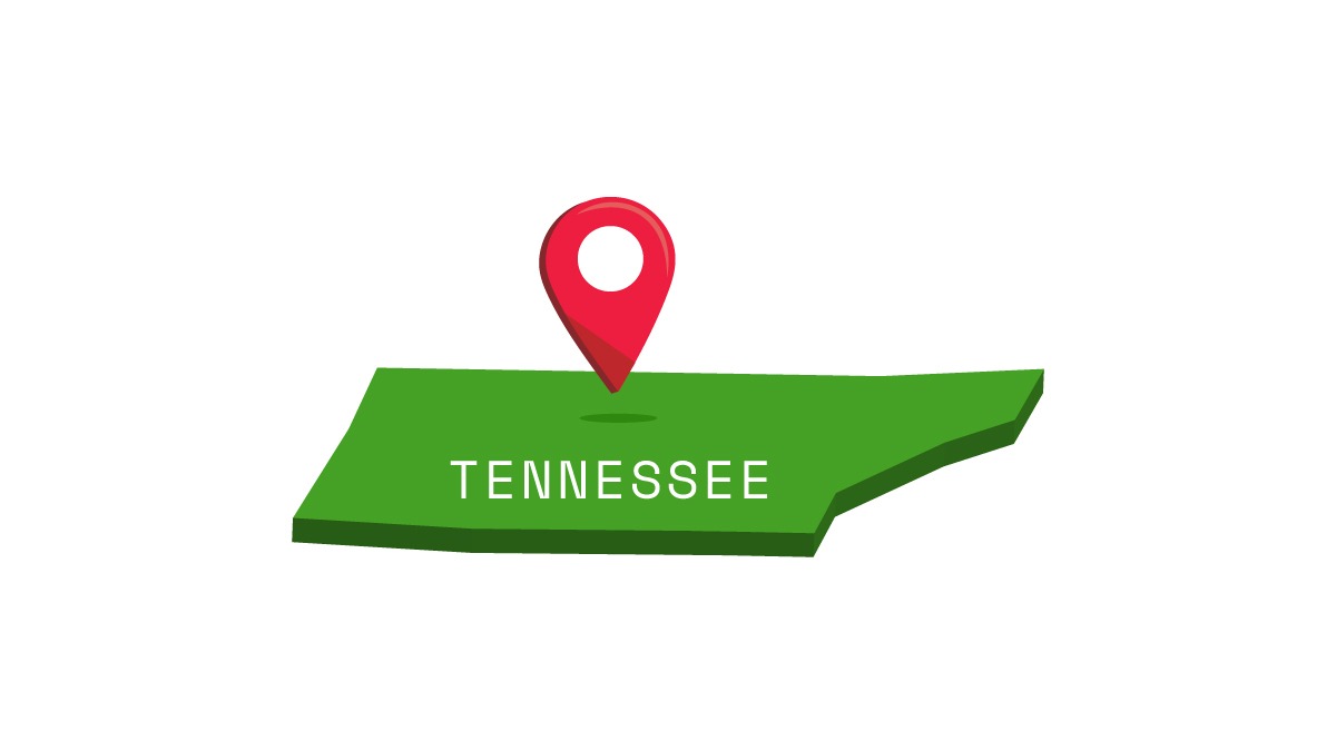 Illustration of Tennessee map