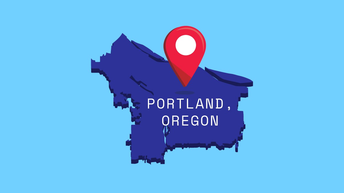 illustration of Portland map