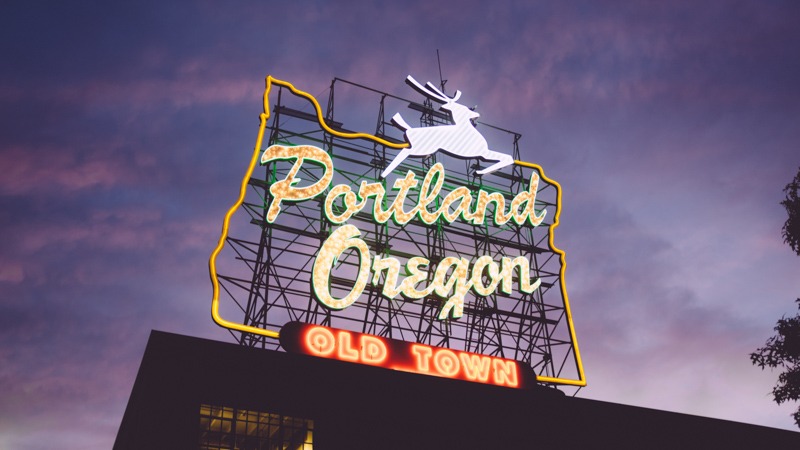 Portland Oregon supermarket sign