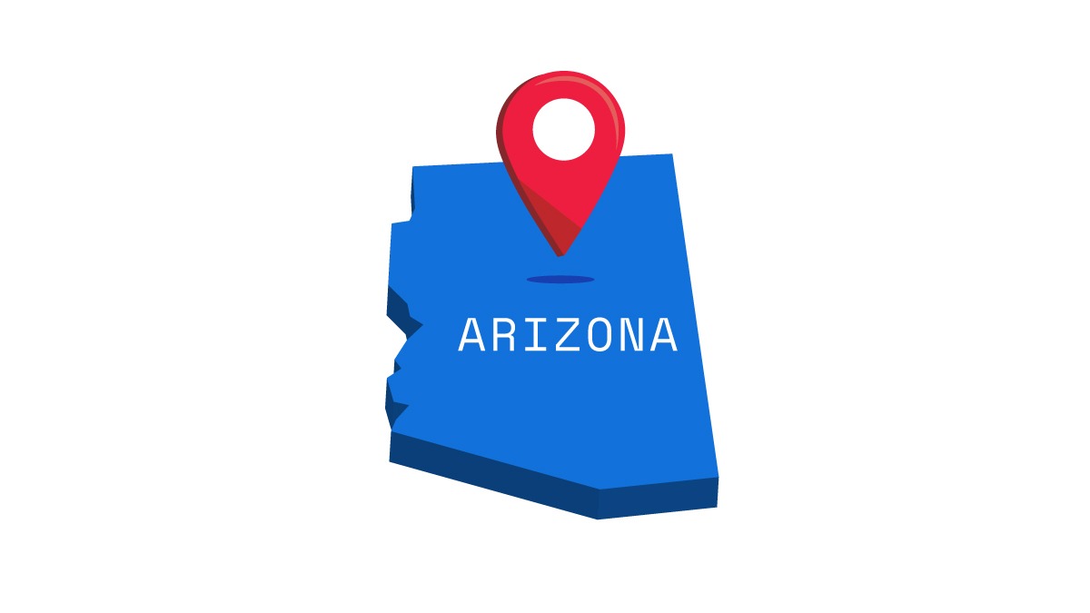 Illustration of Arizona map