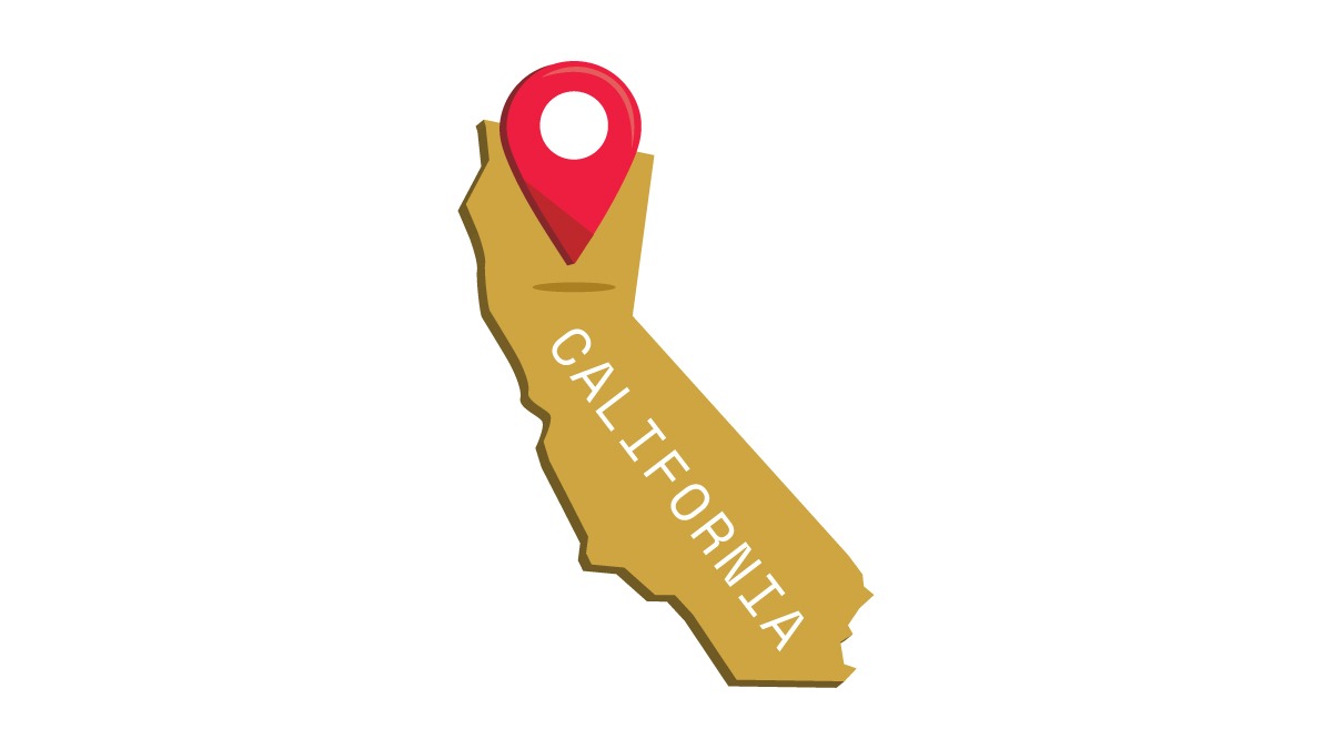 Illustration of California map
