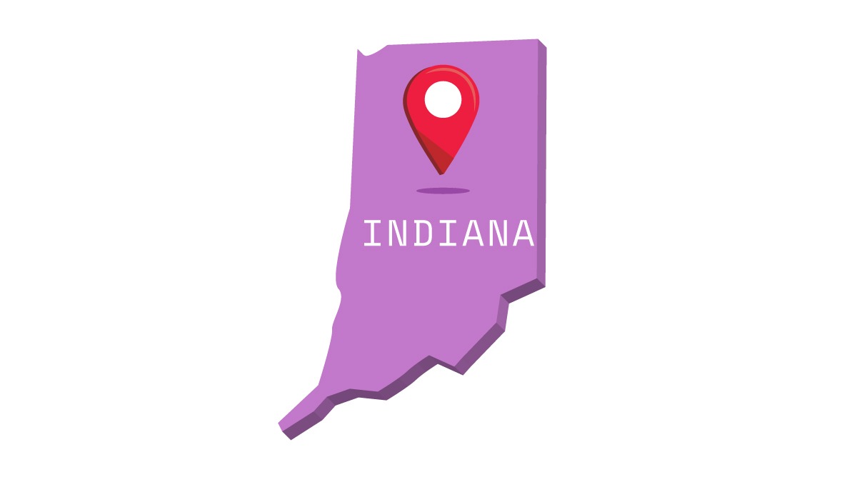 Illustration of Indiana map