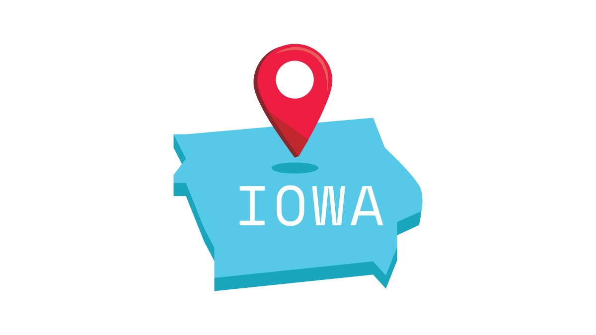 Illustration of Iowa map