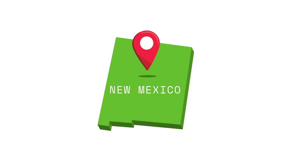 Illustration of New Mexico map