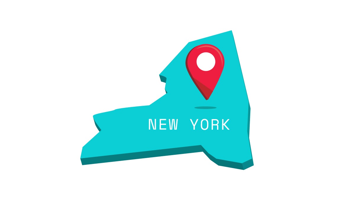 Illustration of New York map