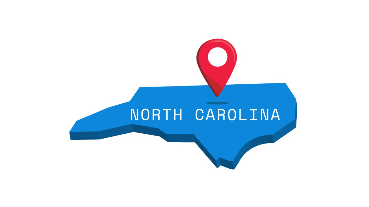 Illustration of North Carolina map