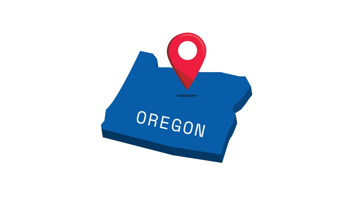 Illustration of Oregon map