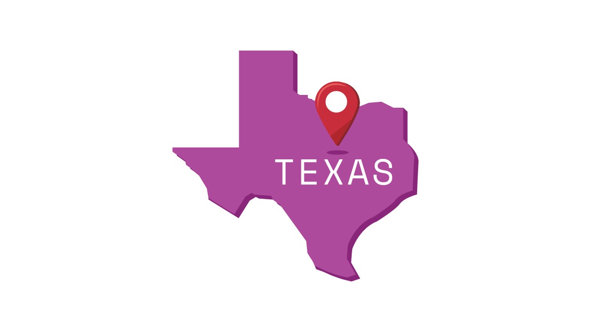 Illustration of Texas map