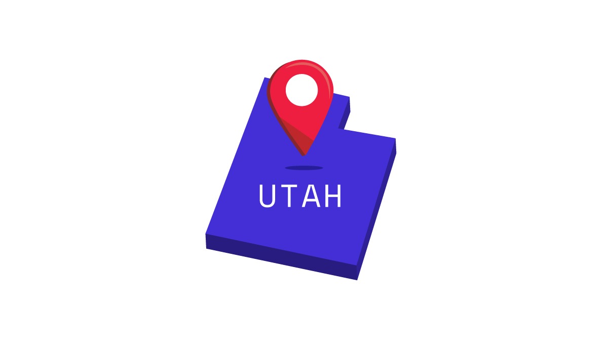 Illustration of Utah map